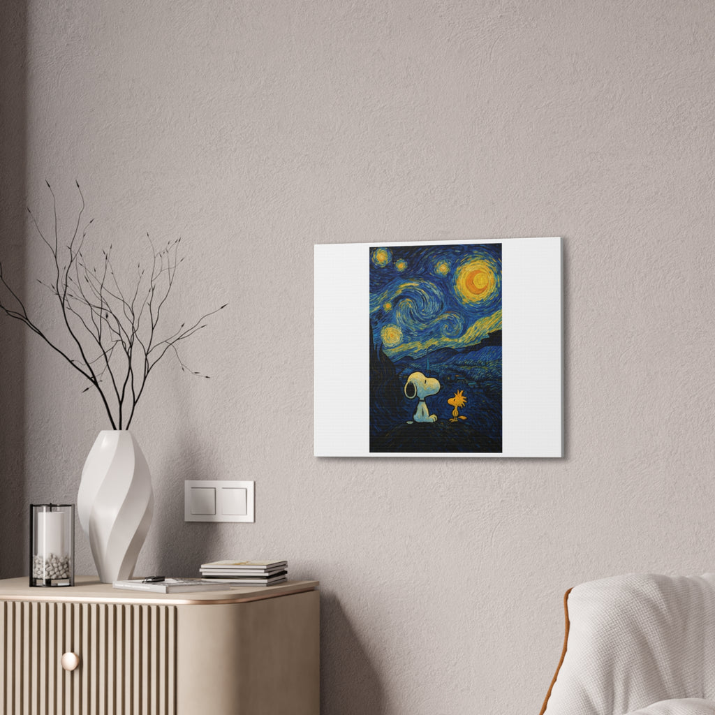 Snoopy Paris Autumn Canvas