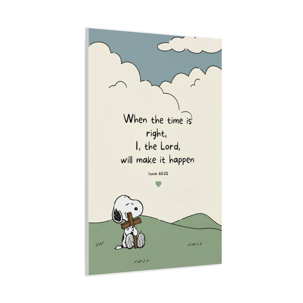 Isaiah 60:22 Snoopy Canvas
