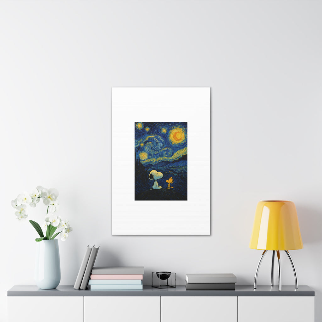 Snoopy Paris Autumn Canvas