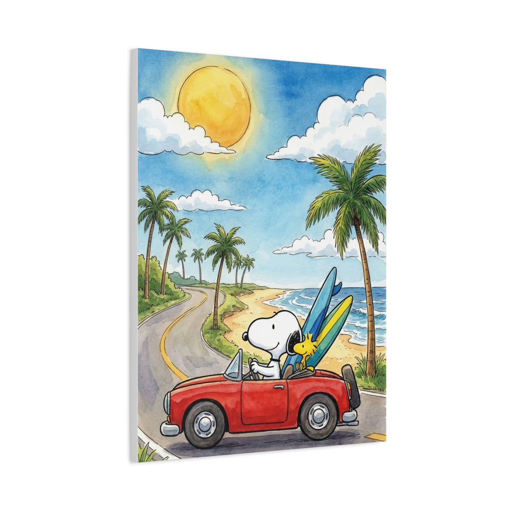 Surf Dog Road Trip Canvas