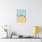 Snoopy Beach Sandcastle Canvas