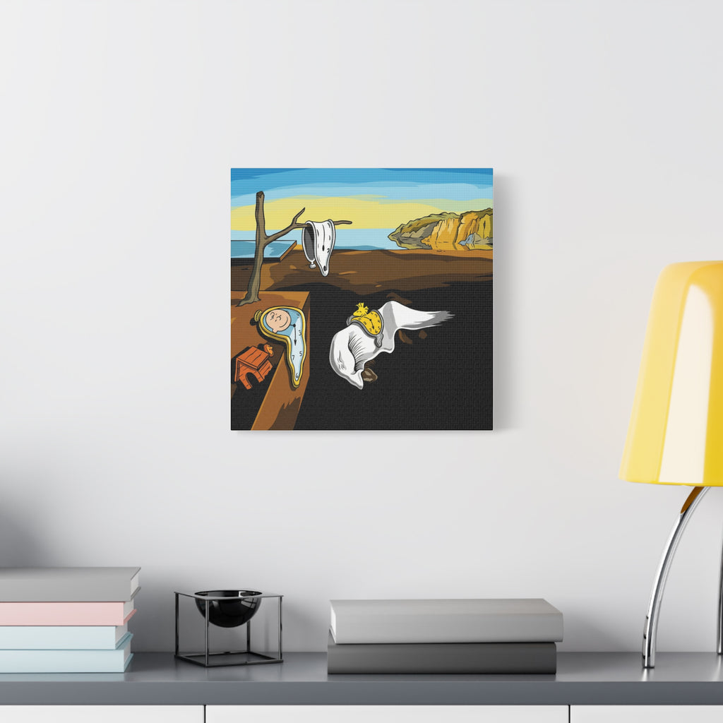 Melting Clocks Snoopy Canvas
