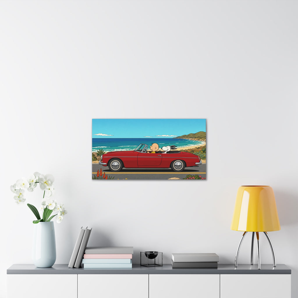 Snoopy Red Convertible Canvas