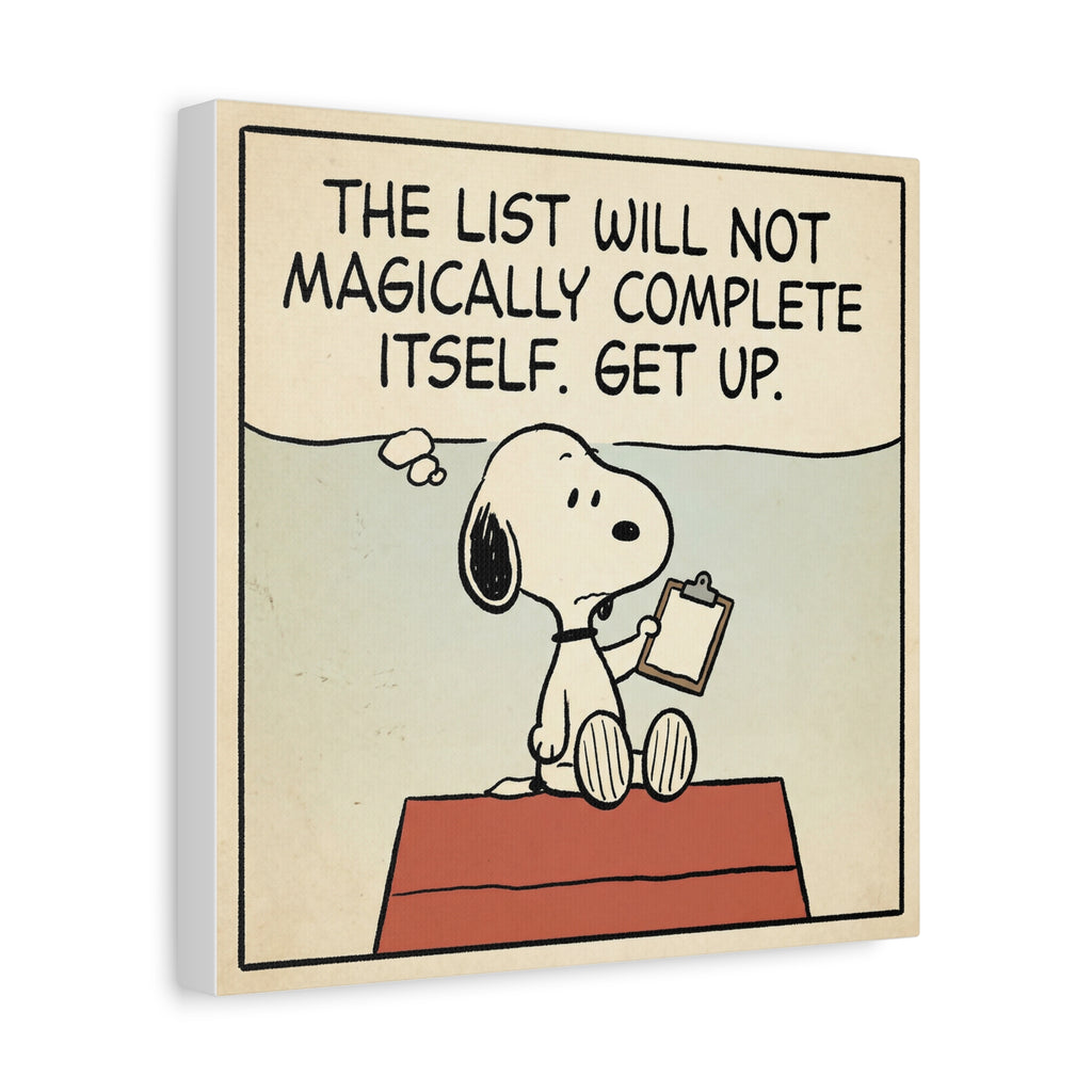 Snoopy Checklist Canvas