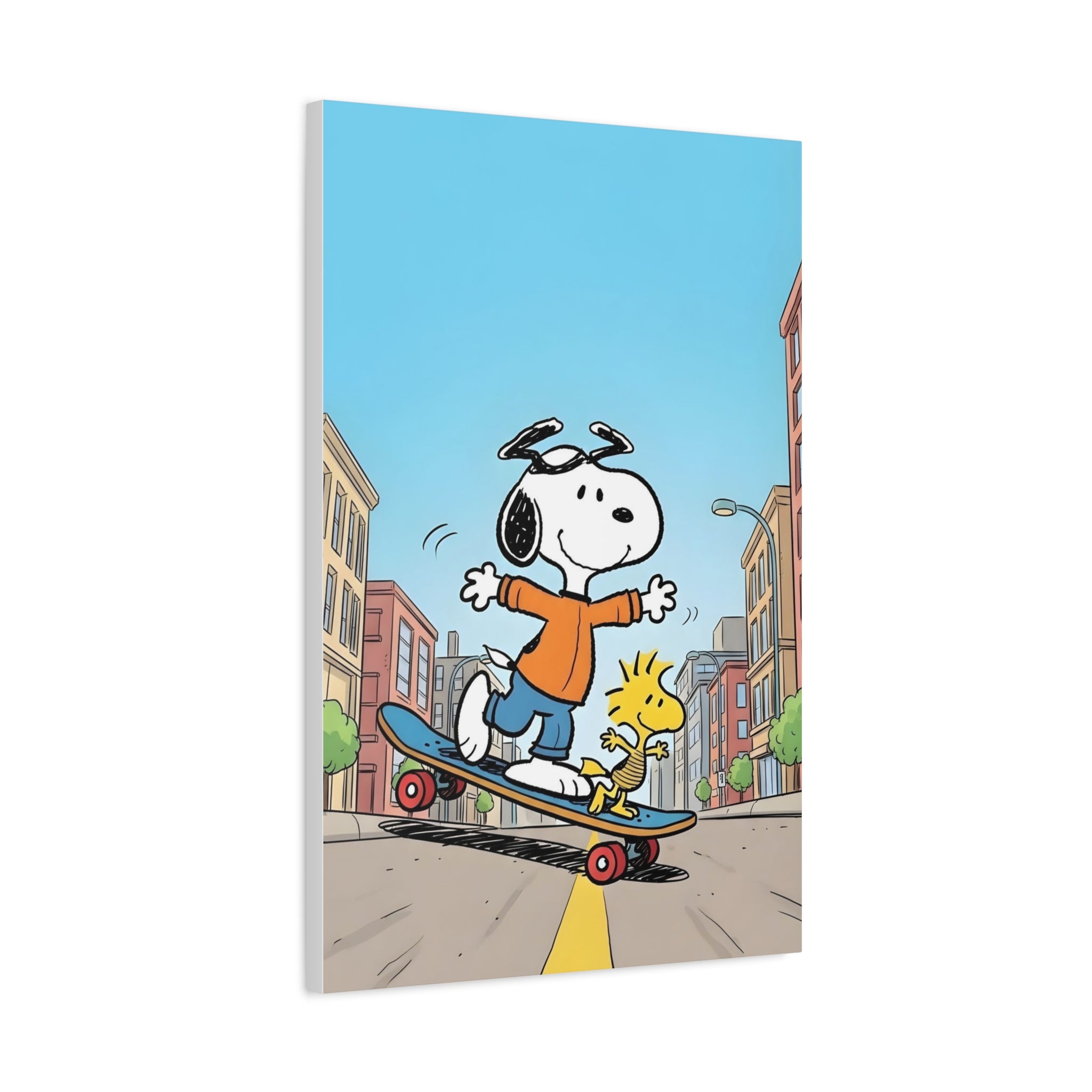 Snoopy Skateboarding Canvas