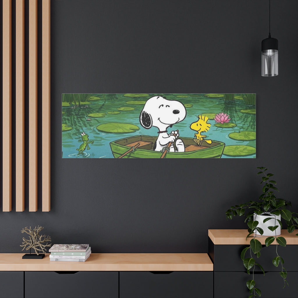 Snoopy Rowboat Canvas