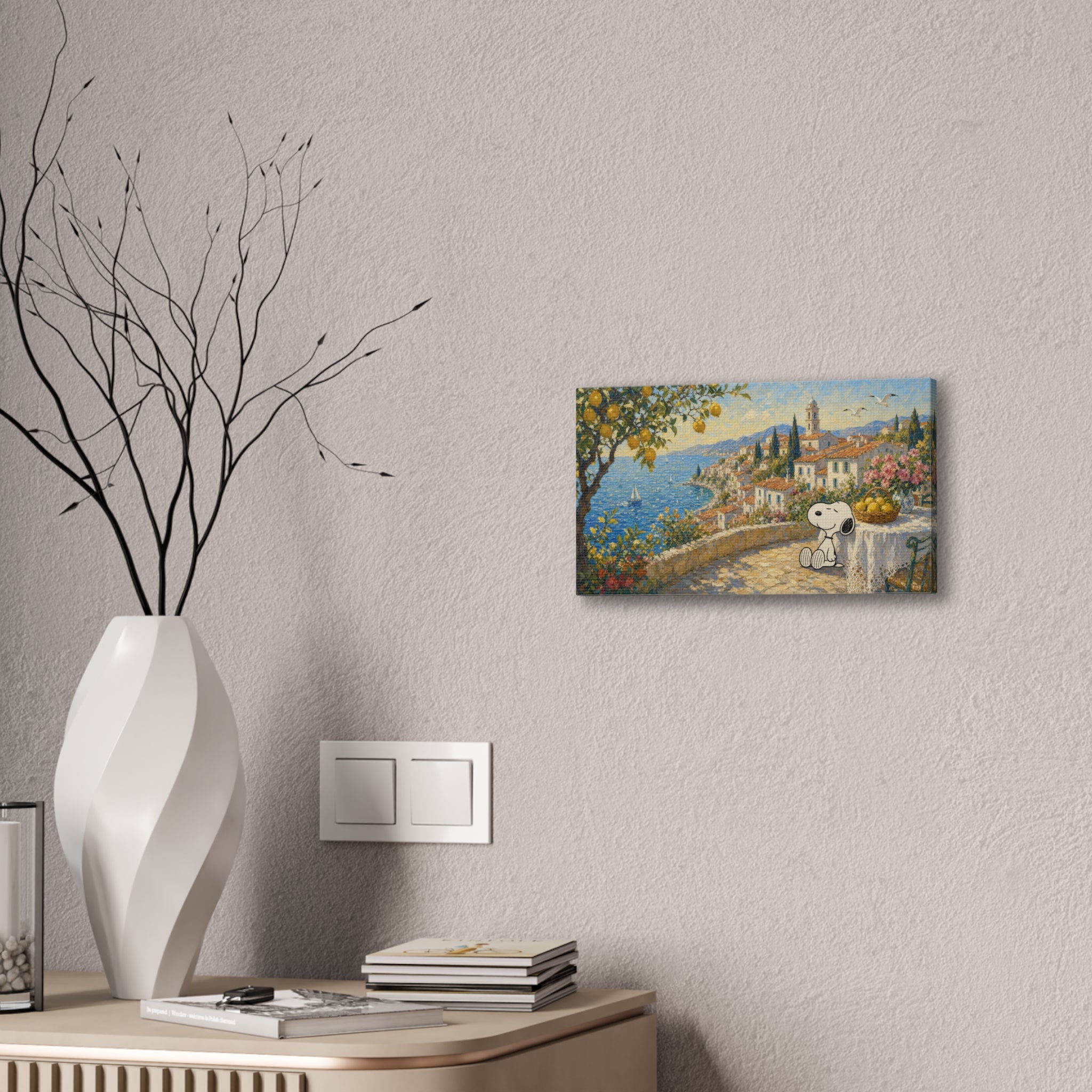 Mediterranean Seaside Canvas
