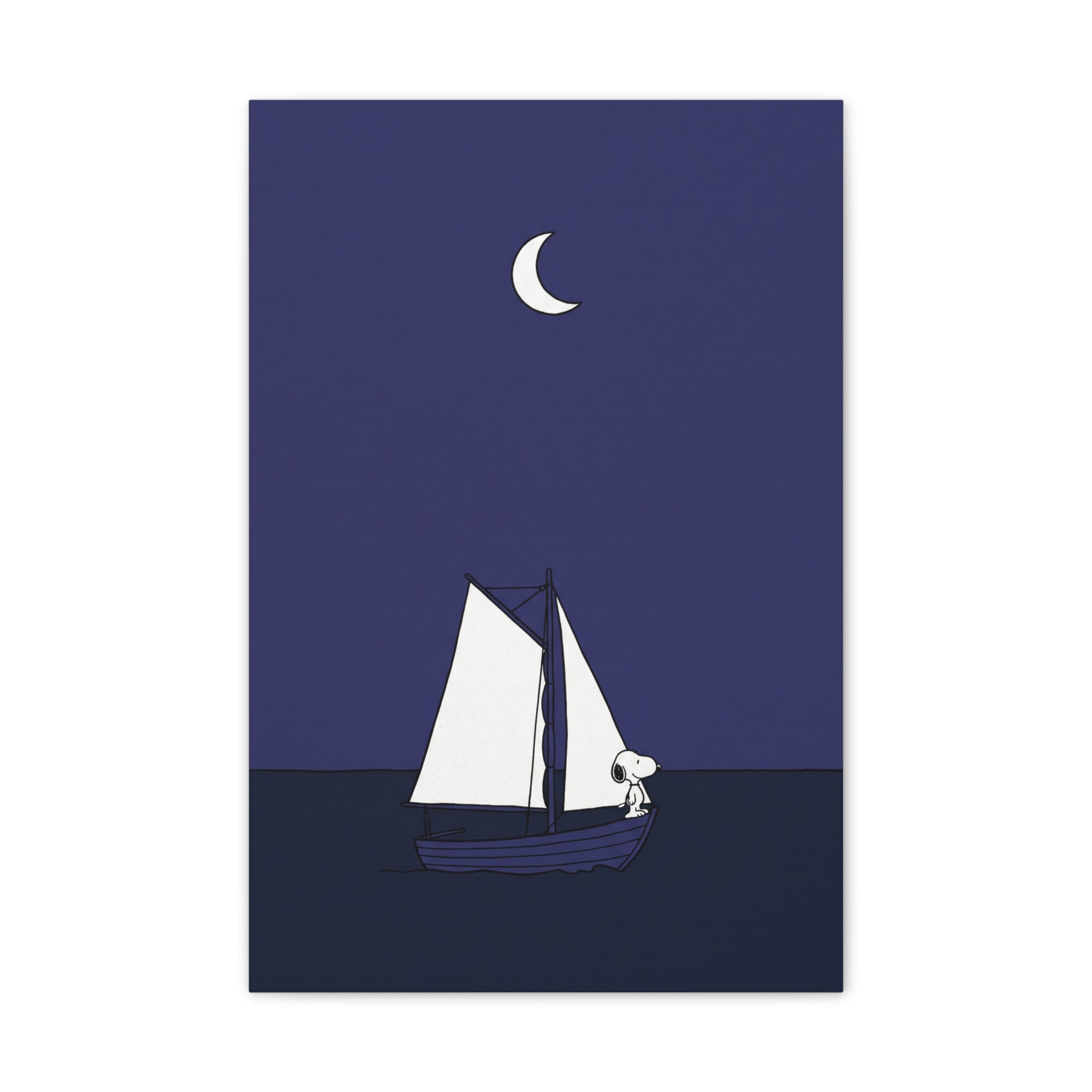 Sailboat Night Scene Canvas