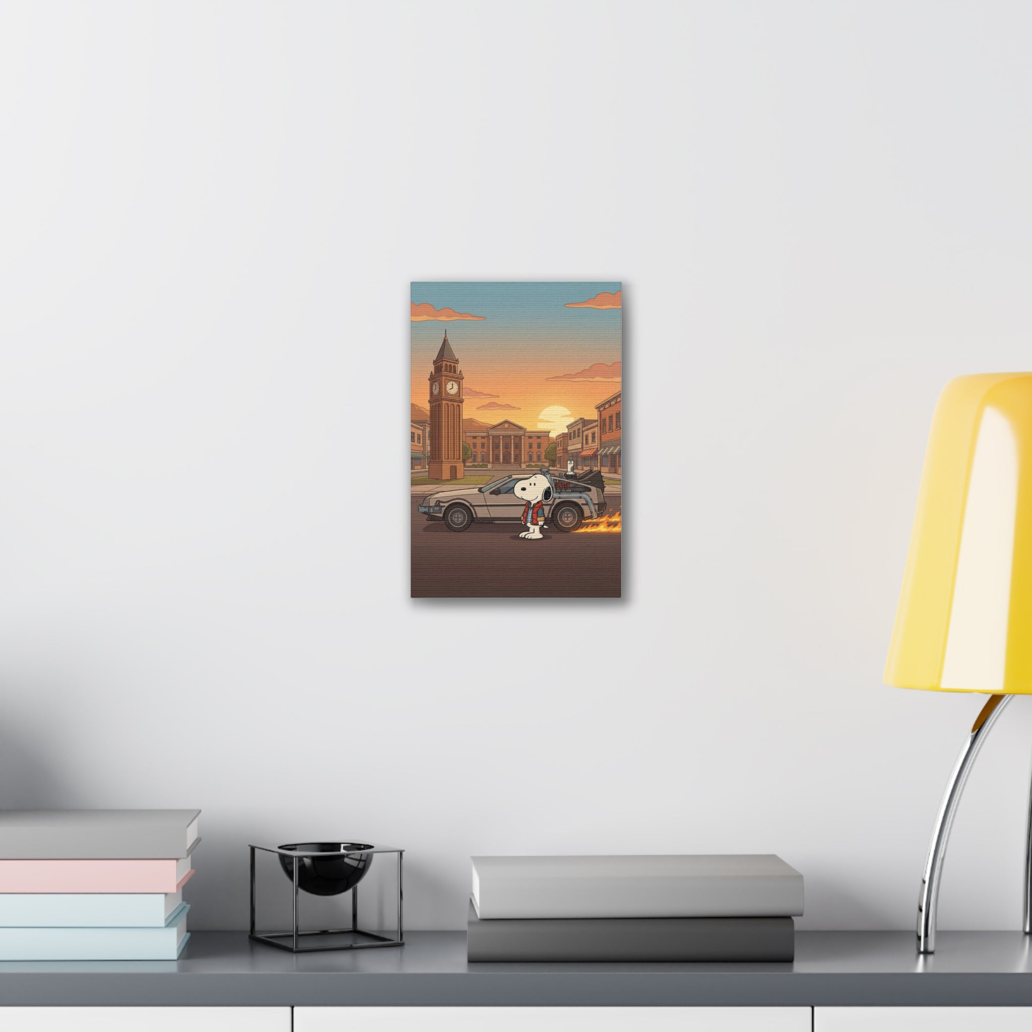Snoopy DeLorean Canvas