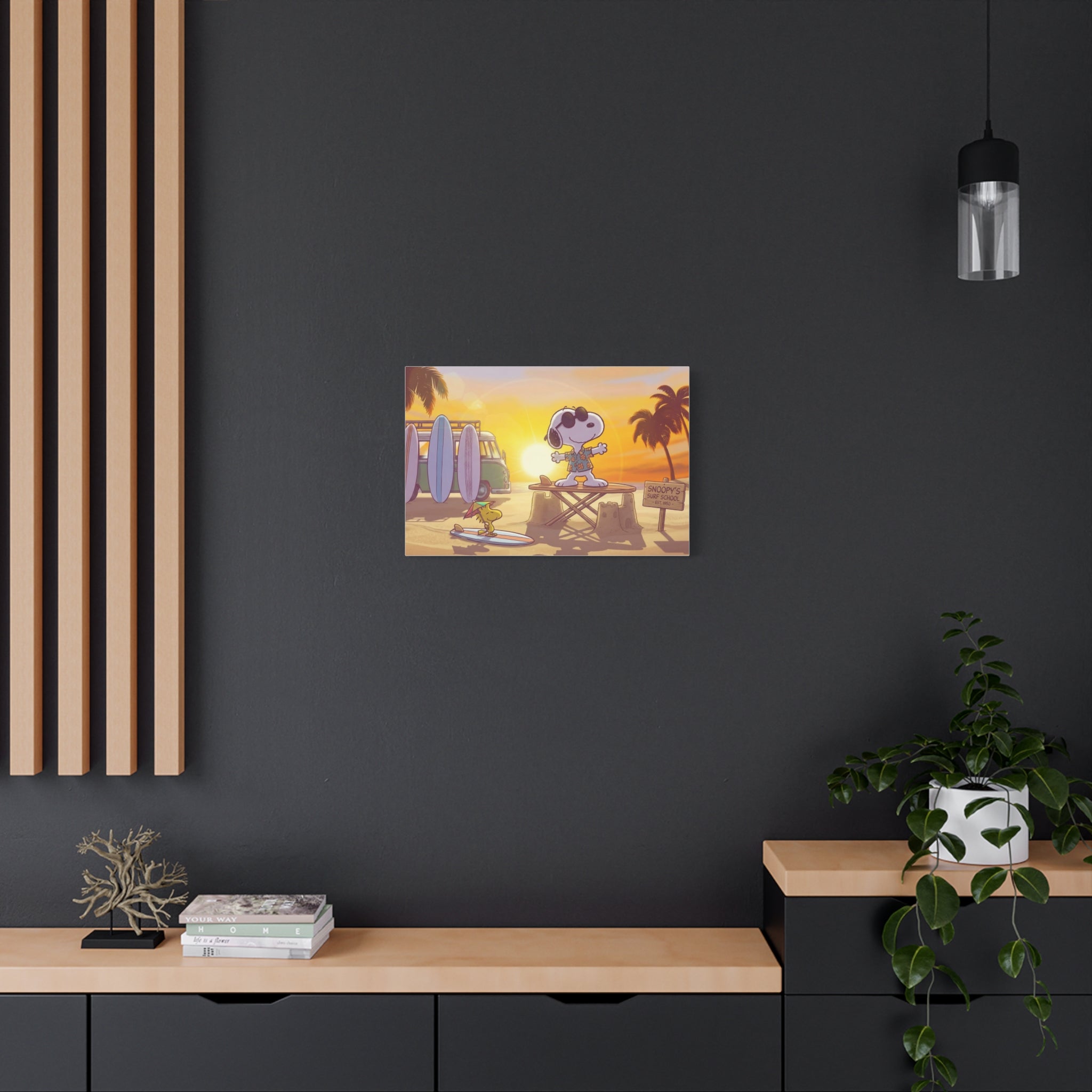 Surfing Snoopy Matte Canvas