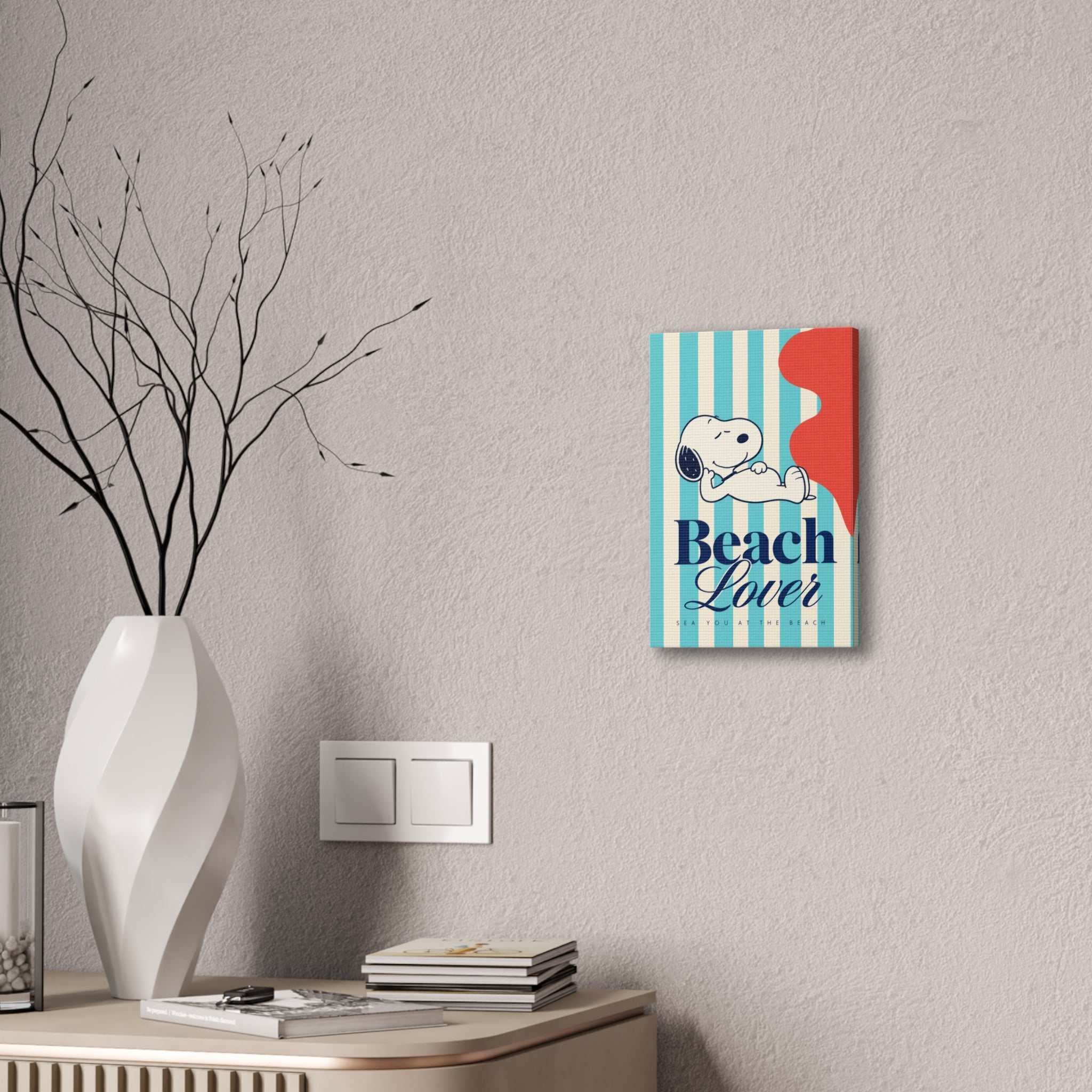 Snoopy Beach Lover Canvas