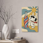 Retro Snoopy Soda Bottle Canvas