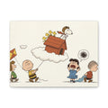 Flying Doghouse Peanuts Characters Canvas