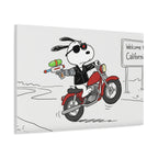Biker Dog Matte Canvas