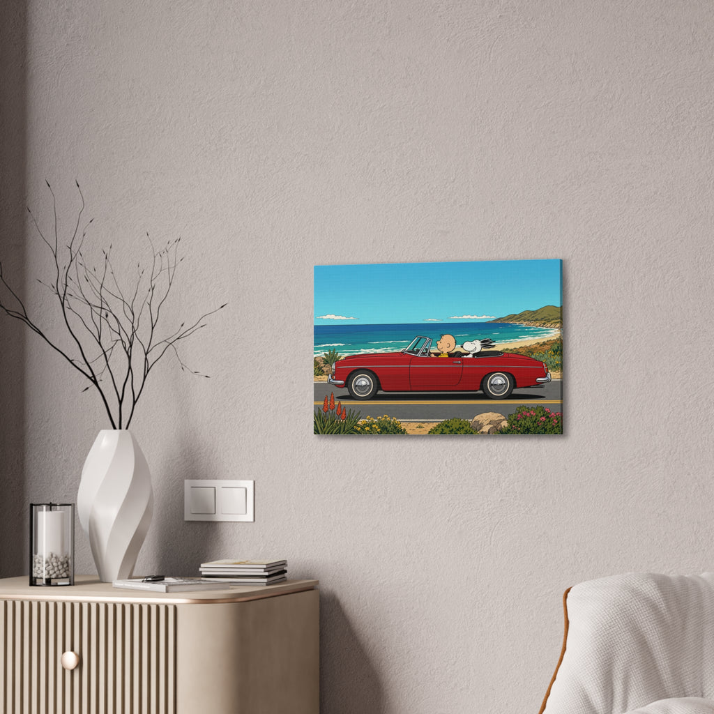 Snoopy Red Convertible Canvas