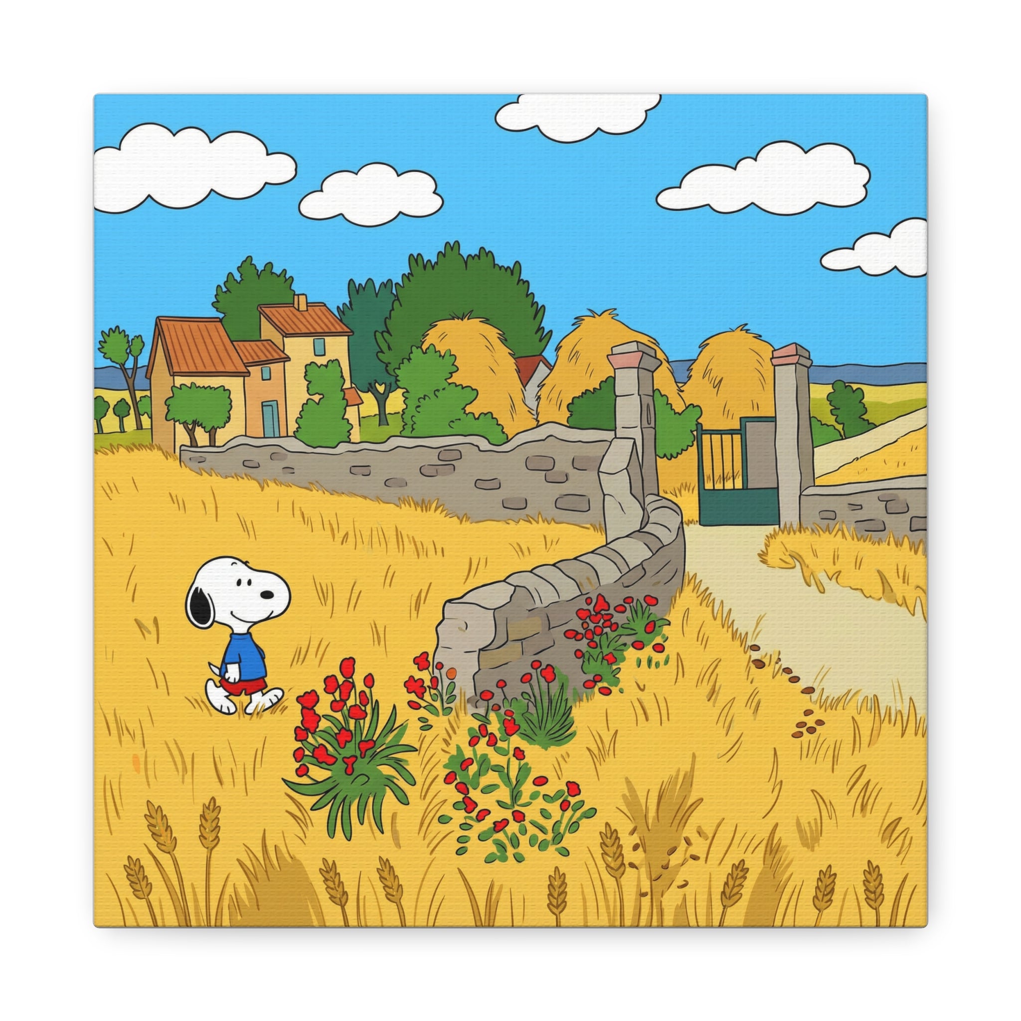 Snoopy Wheat Field Canvas