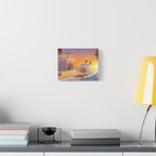 Surfing Snoopy Poster Canvas
