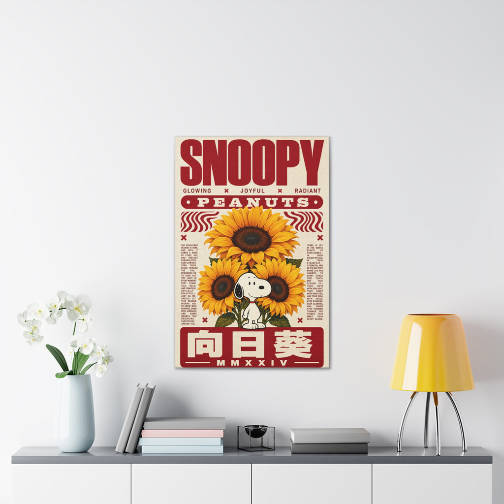 Snoopy Sunflower Peanuts Canvas