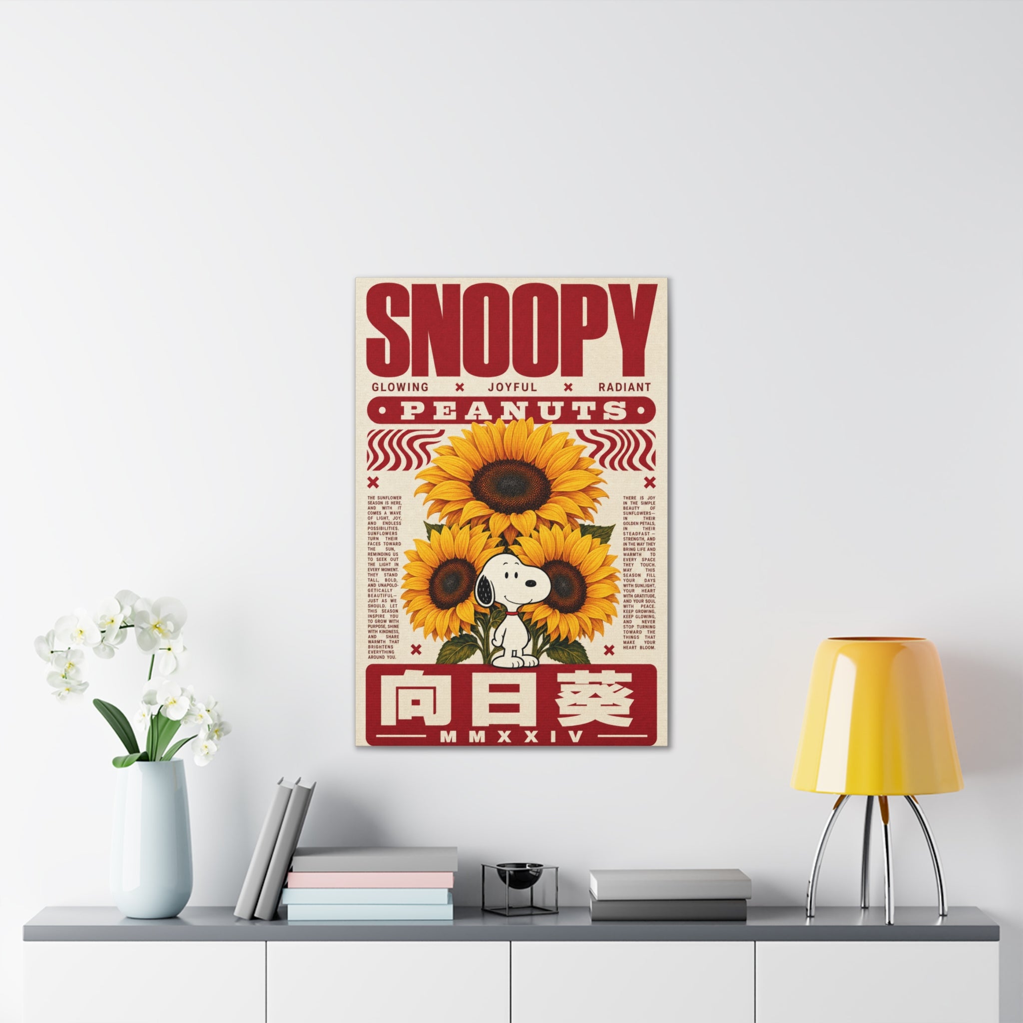 Snoopy Sunflower Peanuts Canvas
