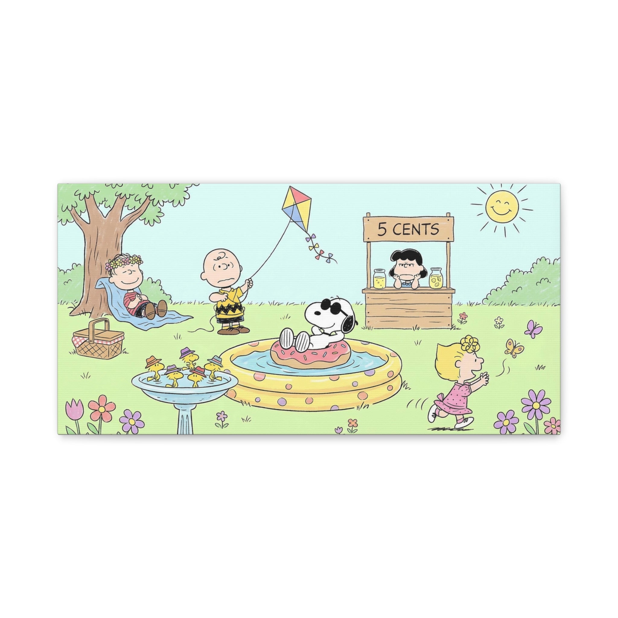 Peanuts Summer Yard Canvas