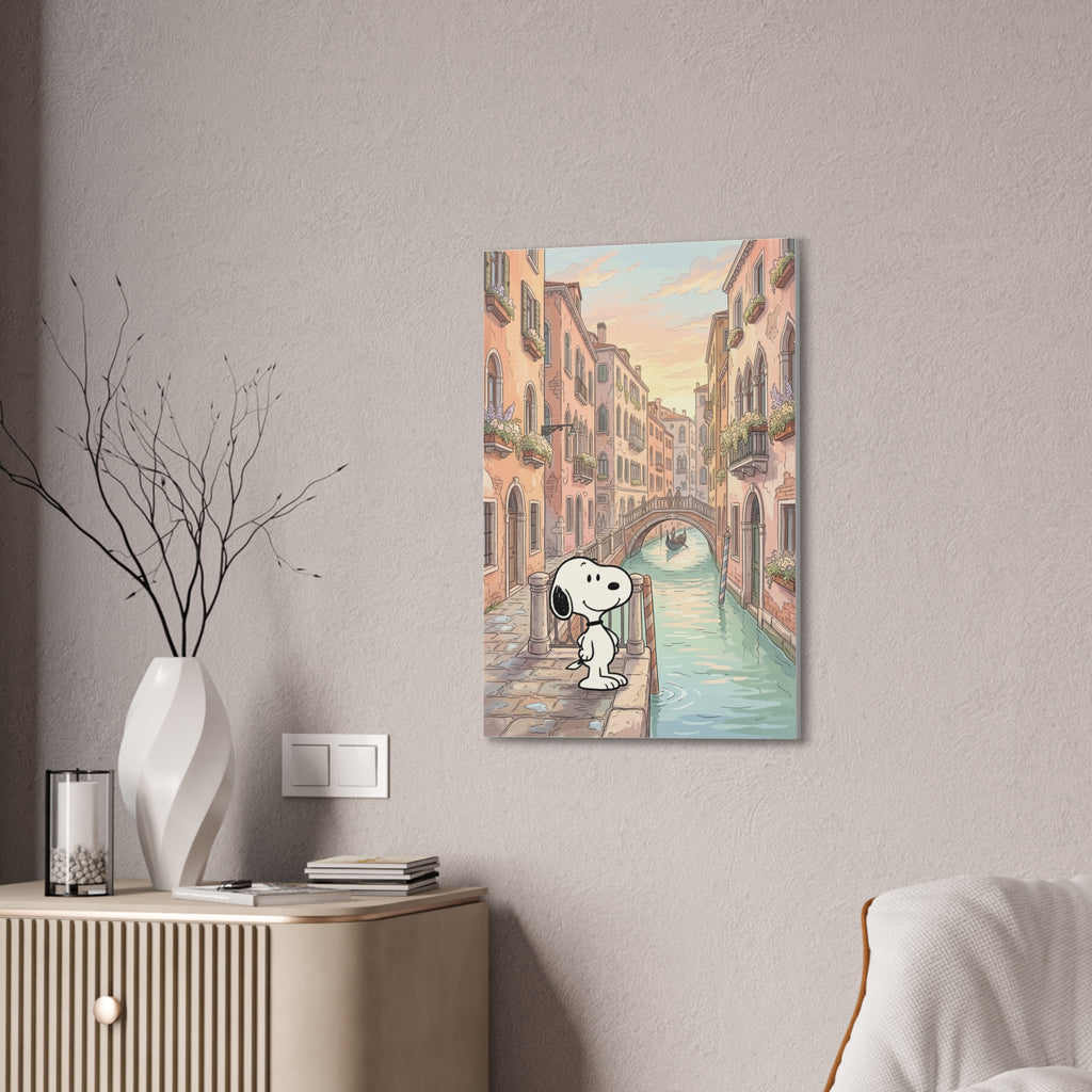 Snoopy in Venice Canvas