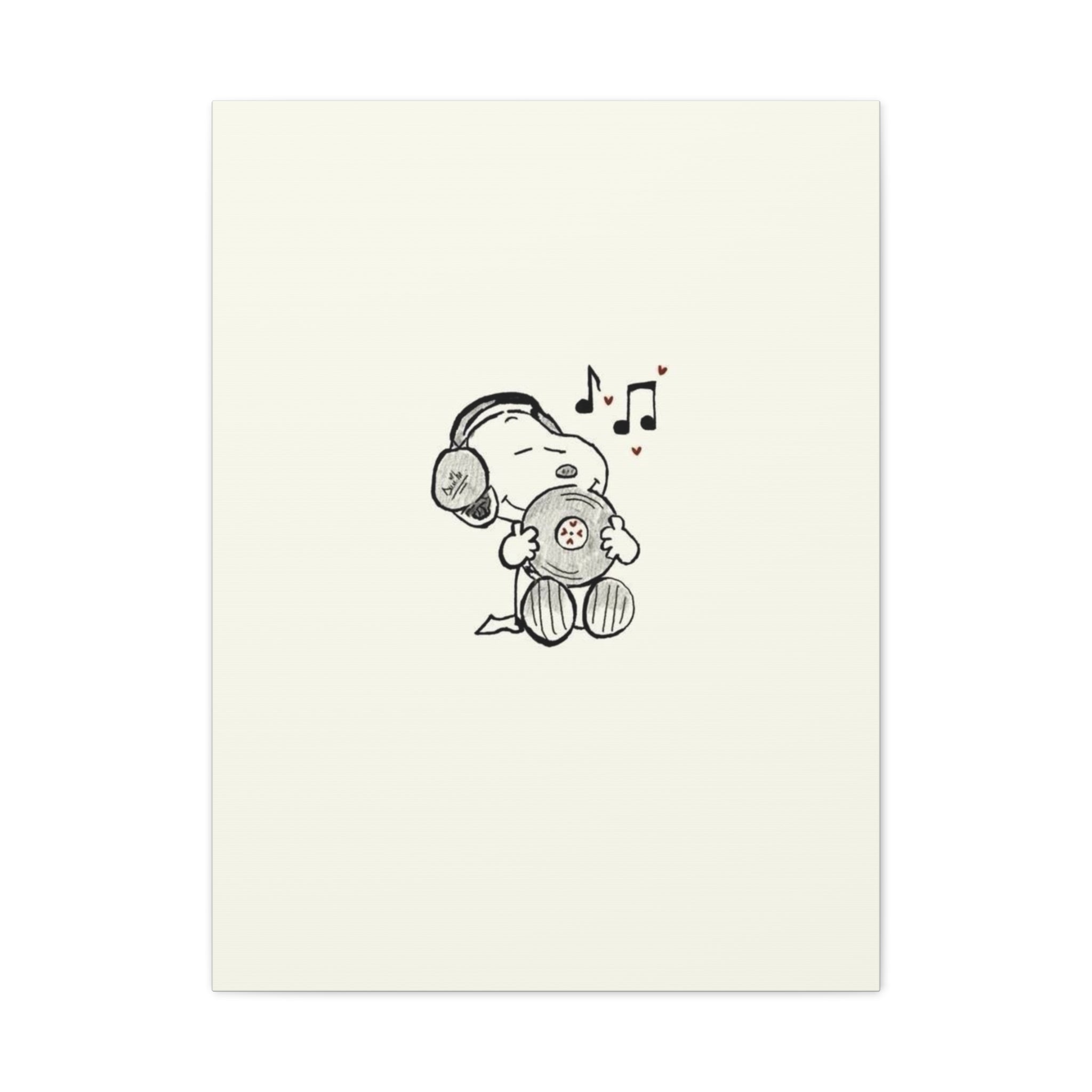 Sleeping Dog Headphones Canvas