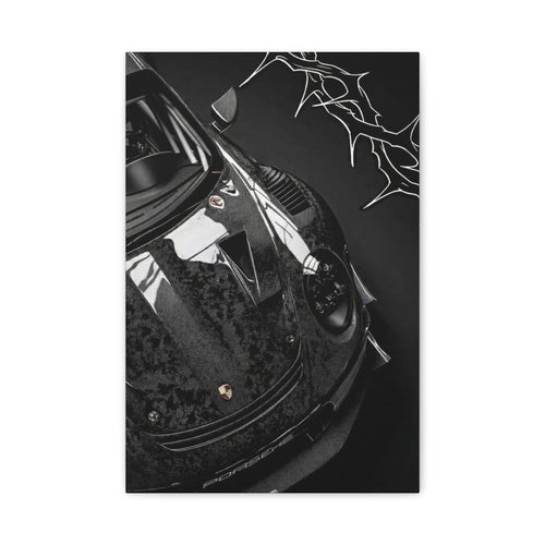 Black Sports Car Canvas