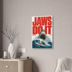Shark Surf Illustration Canvas