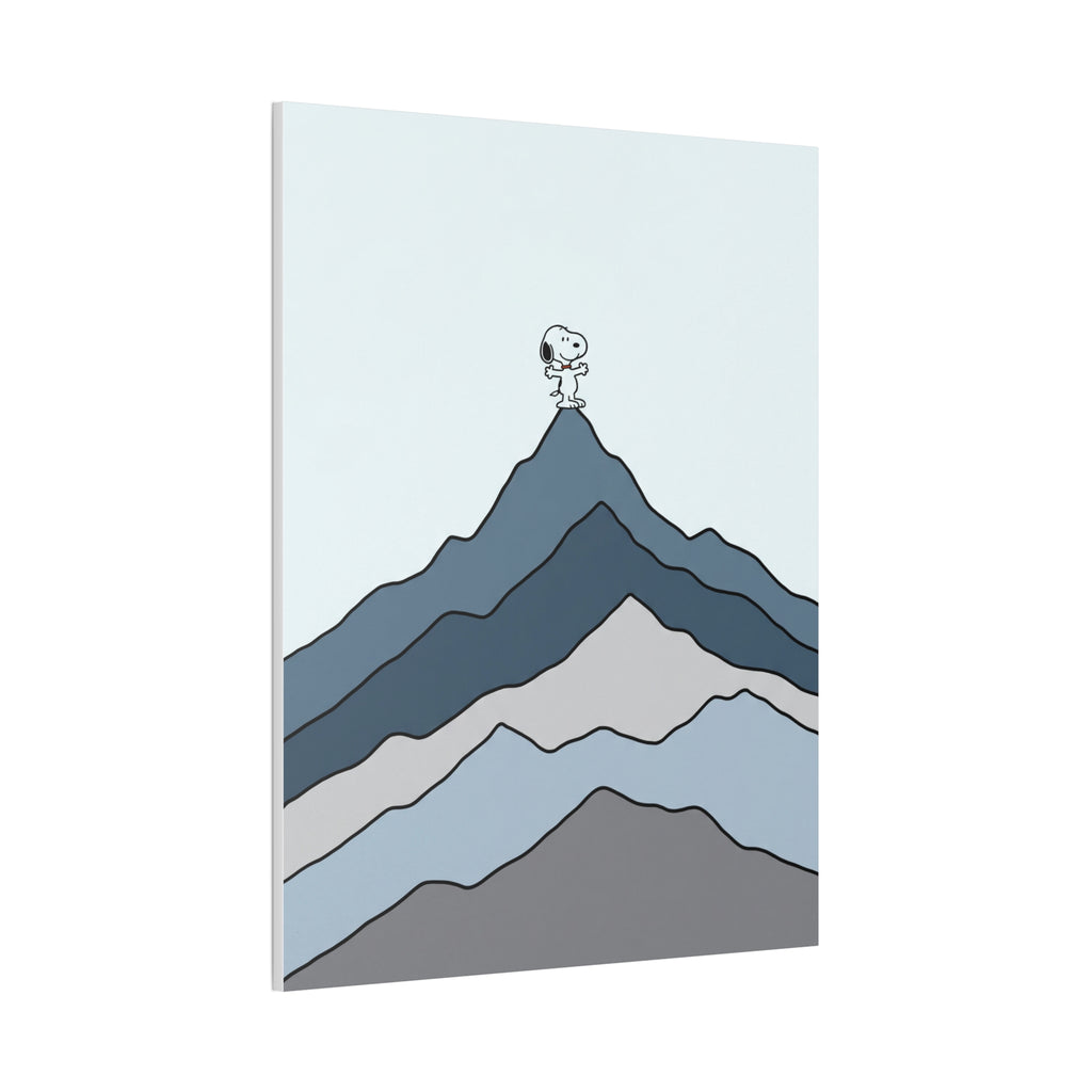 Snoopy on Mountain Canvas