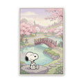 Snoopy Cherry Blossom Scene Canvas
