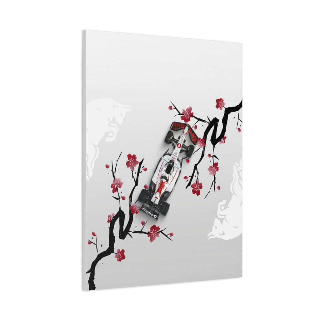 Racing Car Blossom Canvas