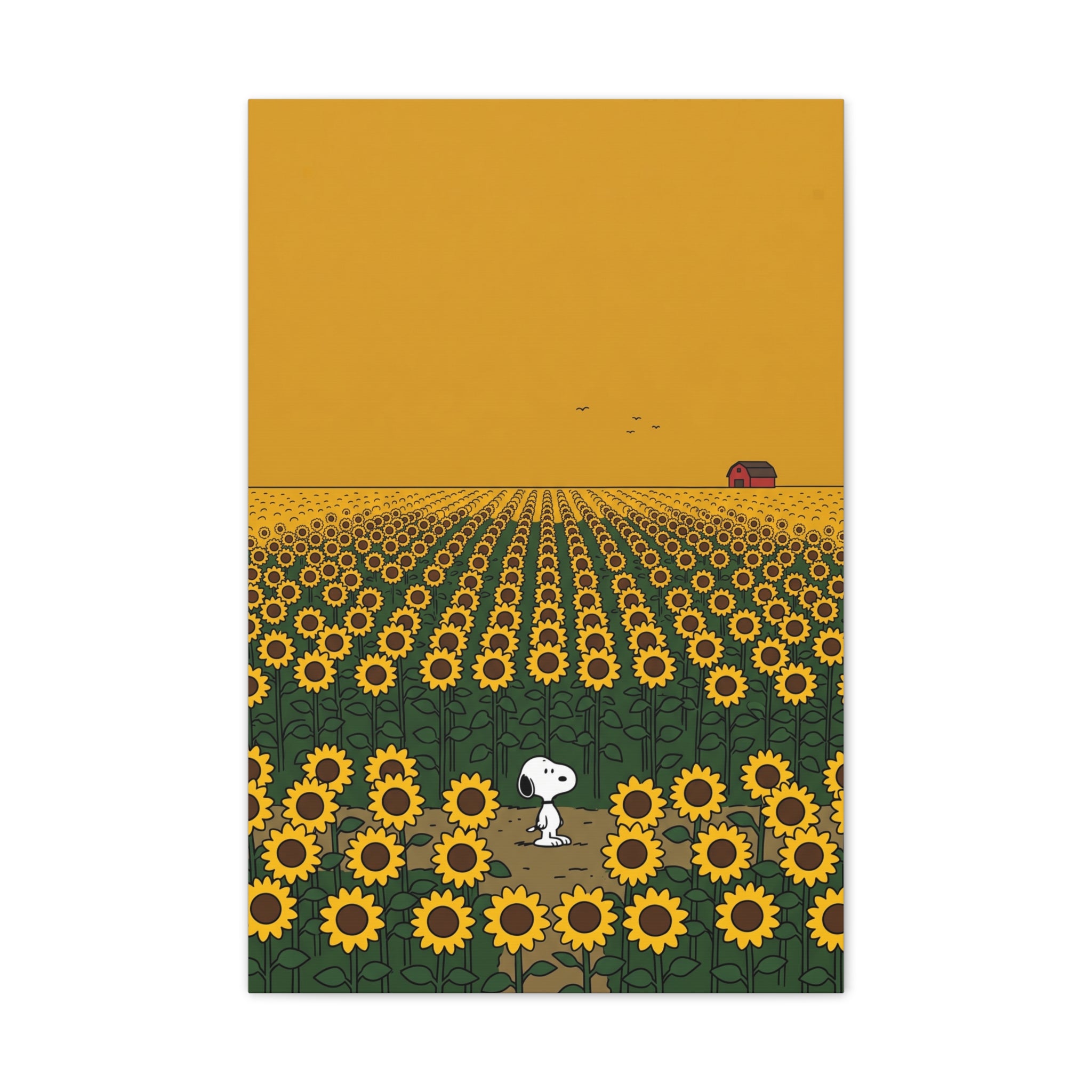 Snoopy in Sunflower Field Canvas