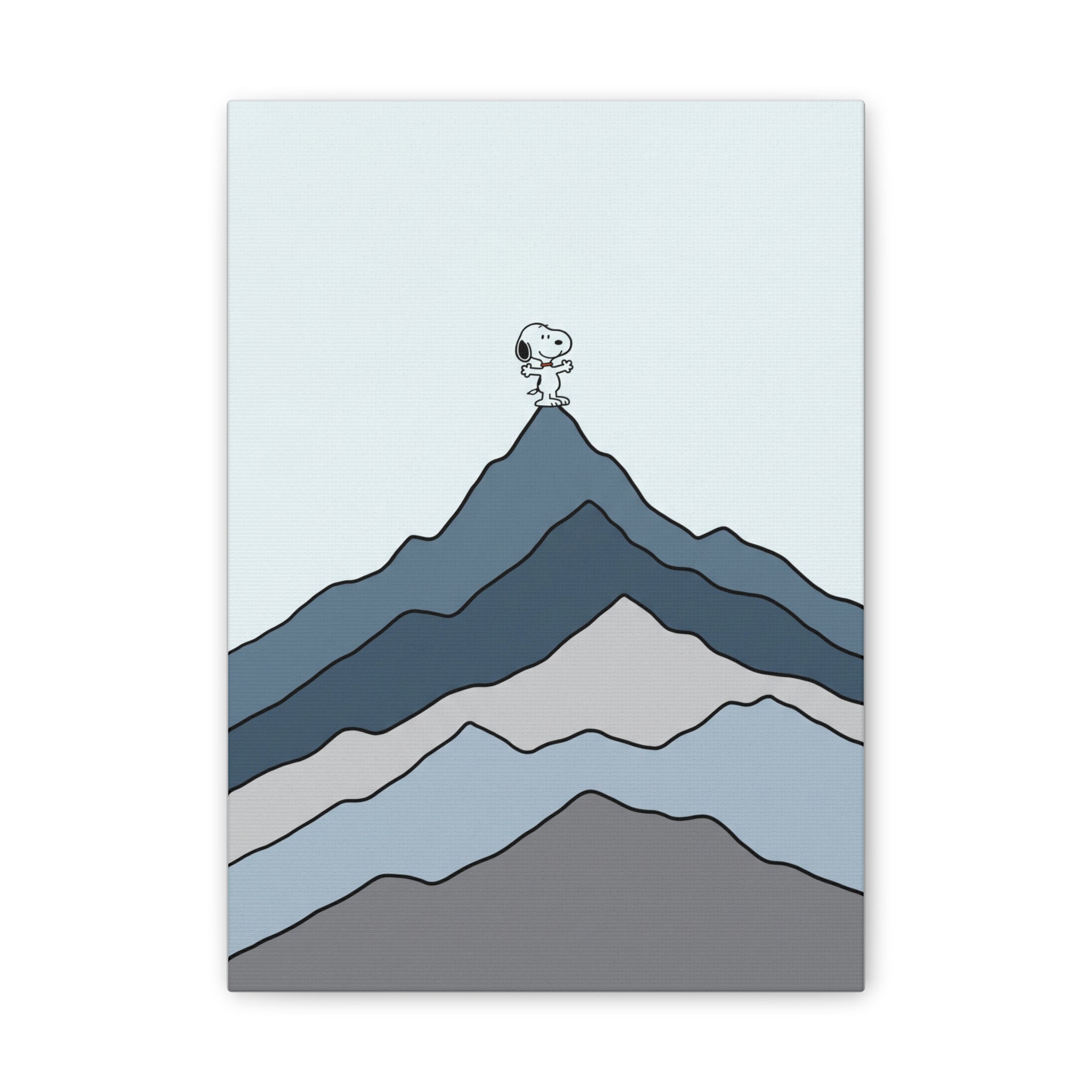 Snoopy on Mountain Canvas