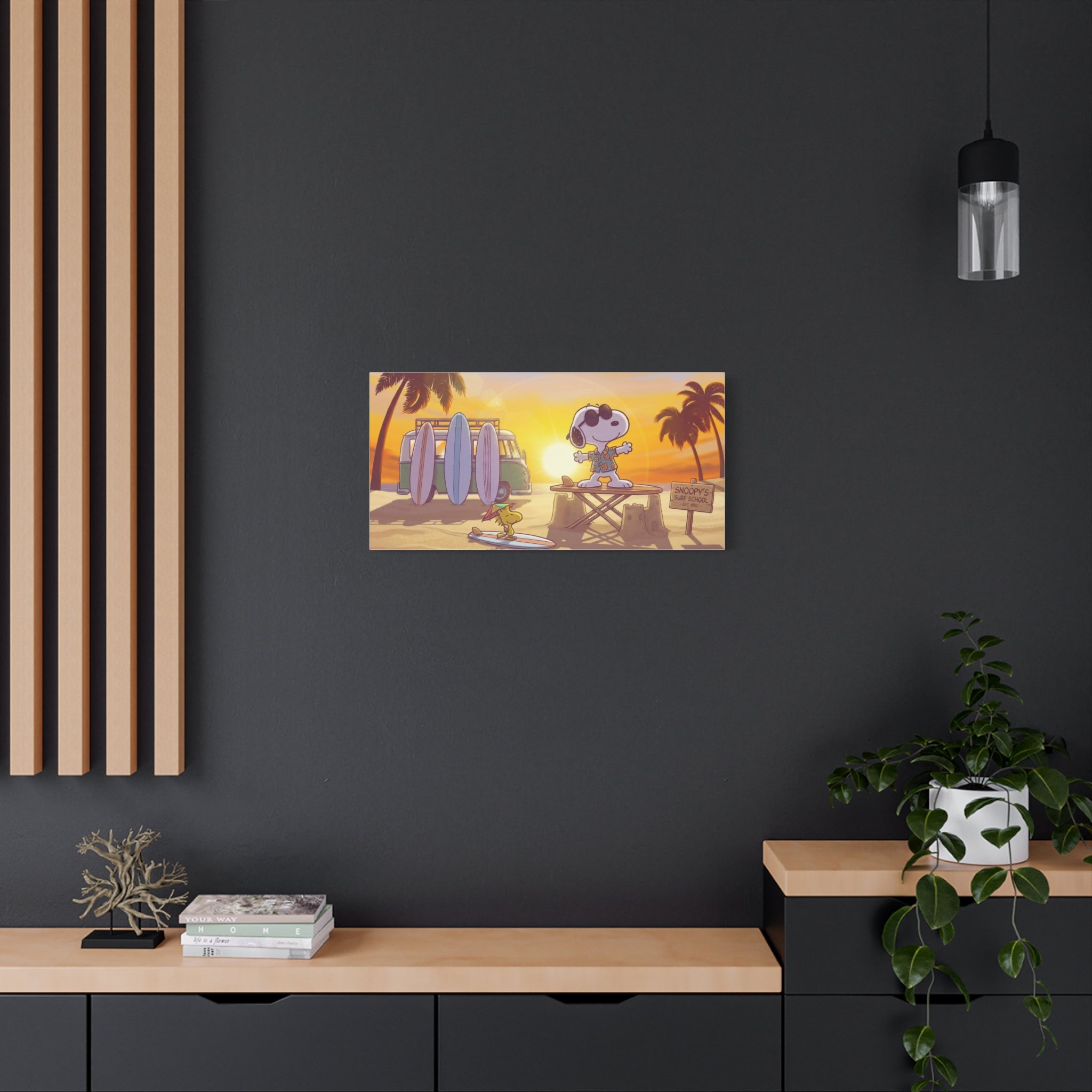 Surfing Snoopy Matte Canvas