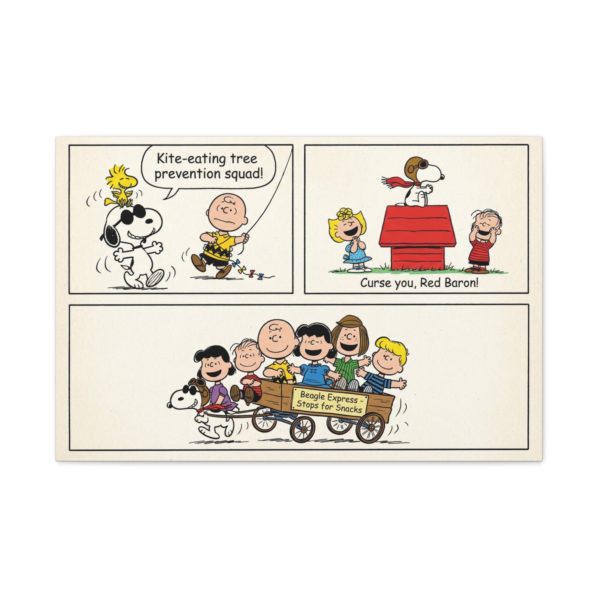 Peanuts Comic Strip Canvas