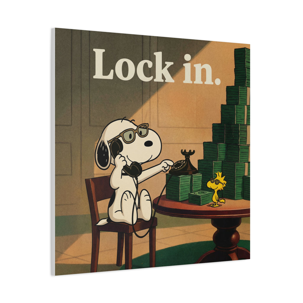 Lock In Snoopy Canvas
