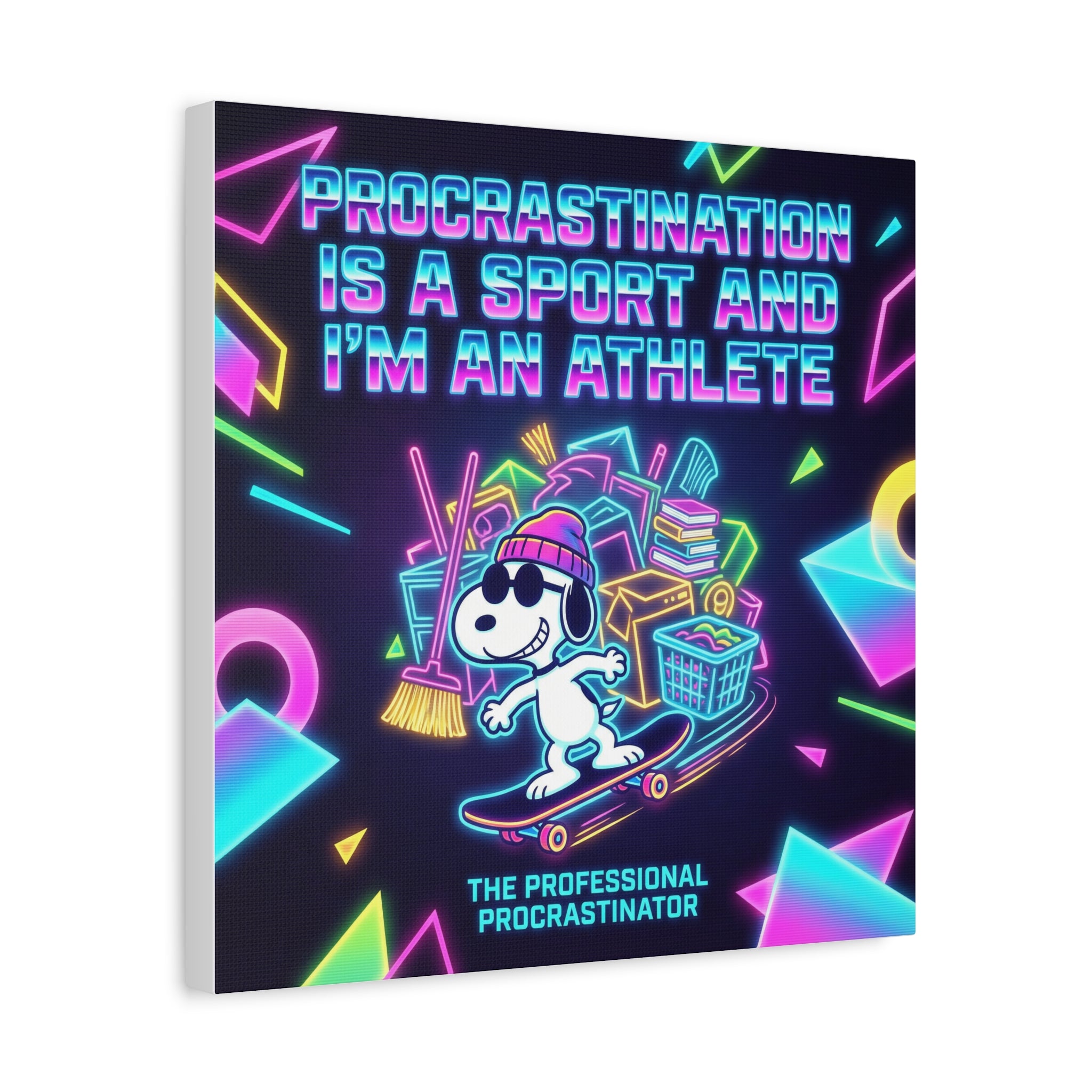 Procrastination Sport Snoopy Canvas