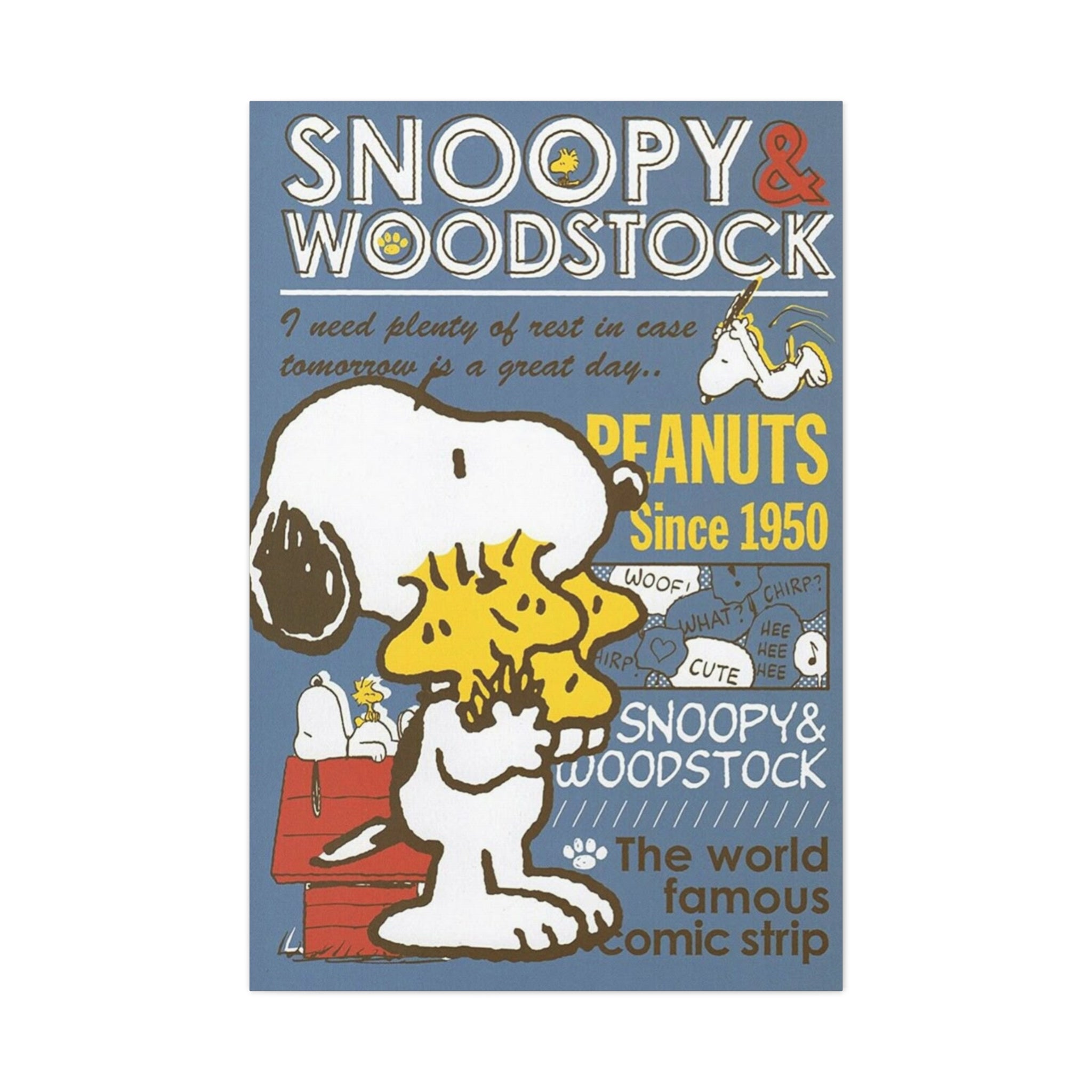 Snoopy Woodstock Poster Canvas