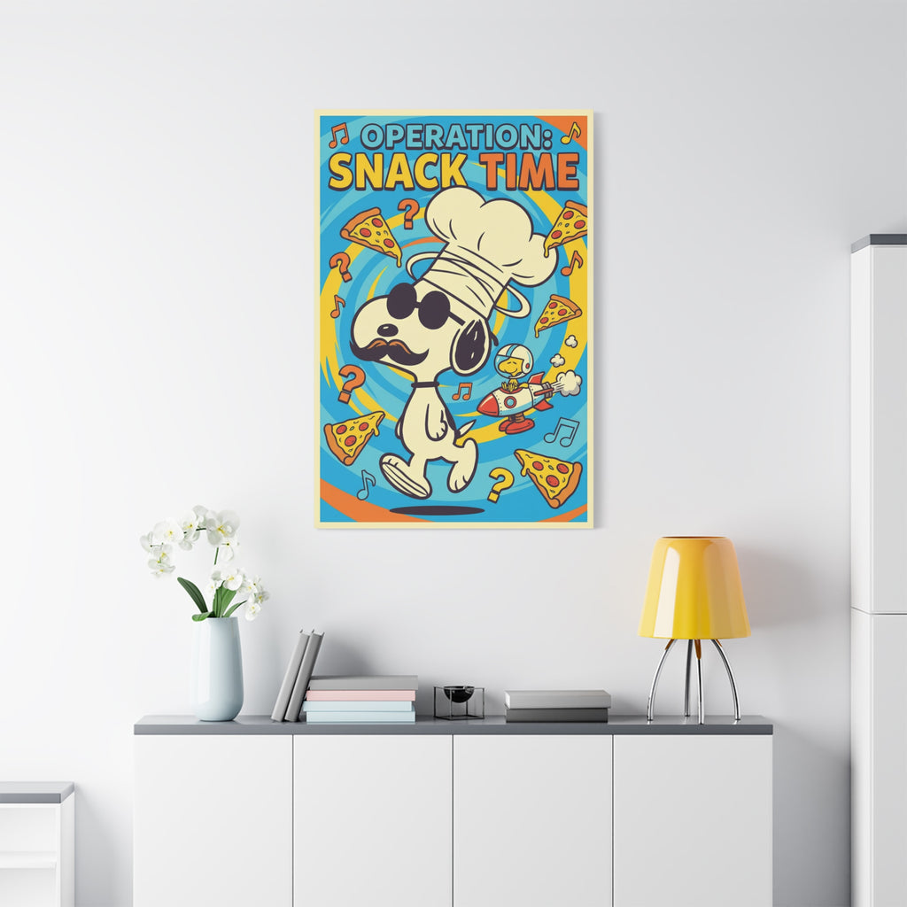 Snack Time Pizza Canvas