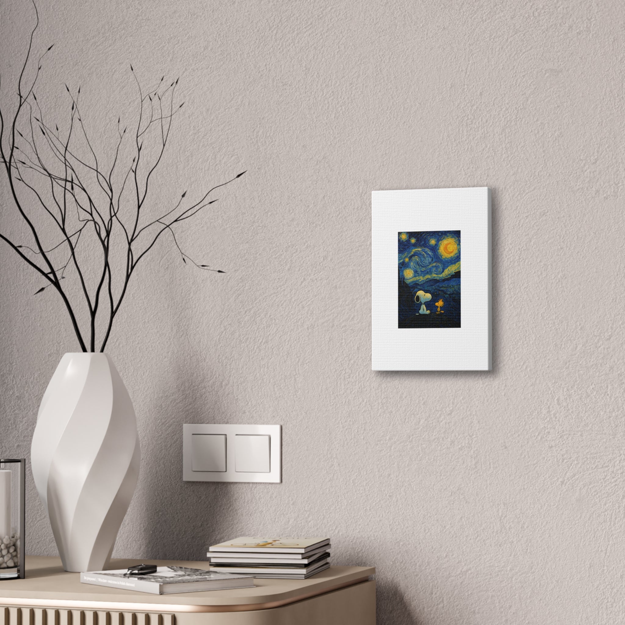 Snoopy Paris Autumn Canvas