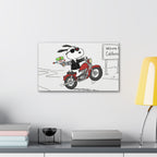 Biker Dog Water Gun Canvas