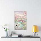 Snoopy Cherry Blossom Scene Canvas