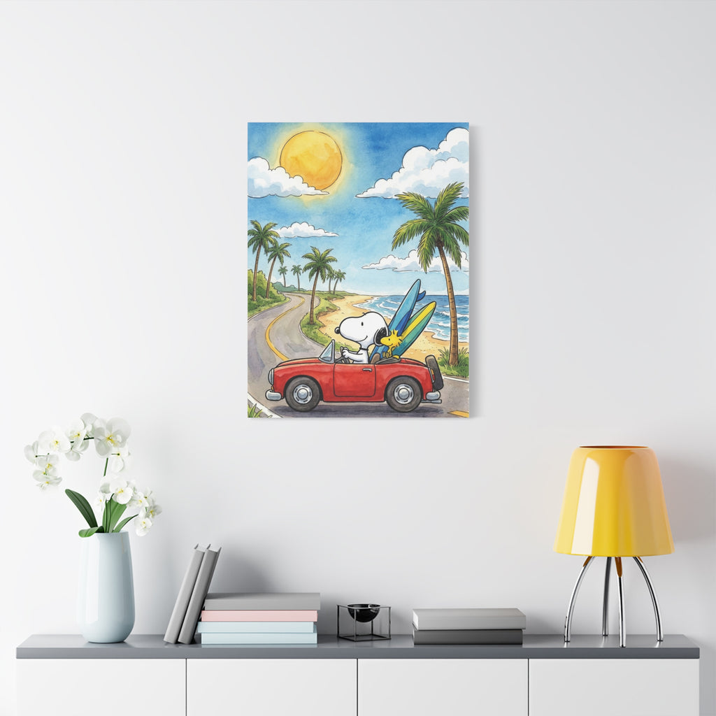 Surf Dog Road Trip Canvas