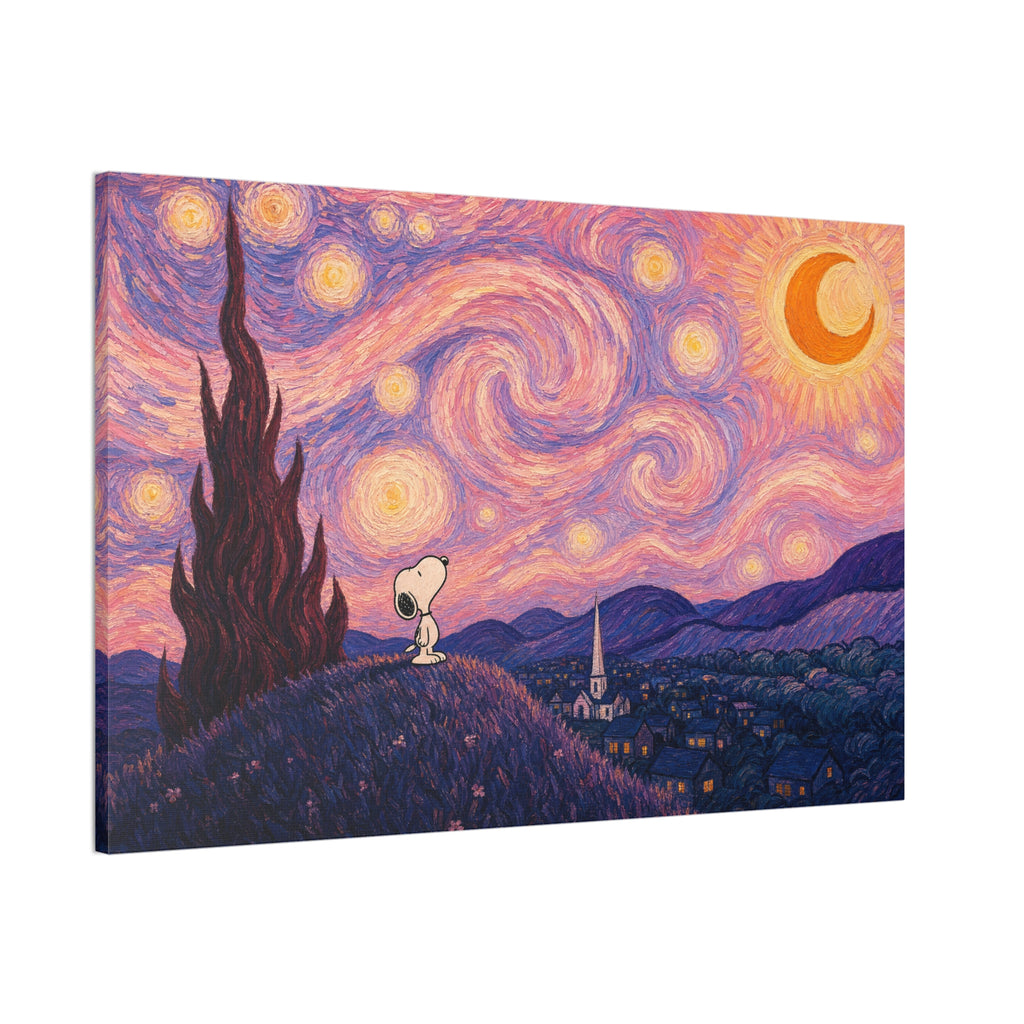 Snoopy Starry Night Canvas
