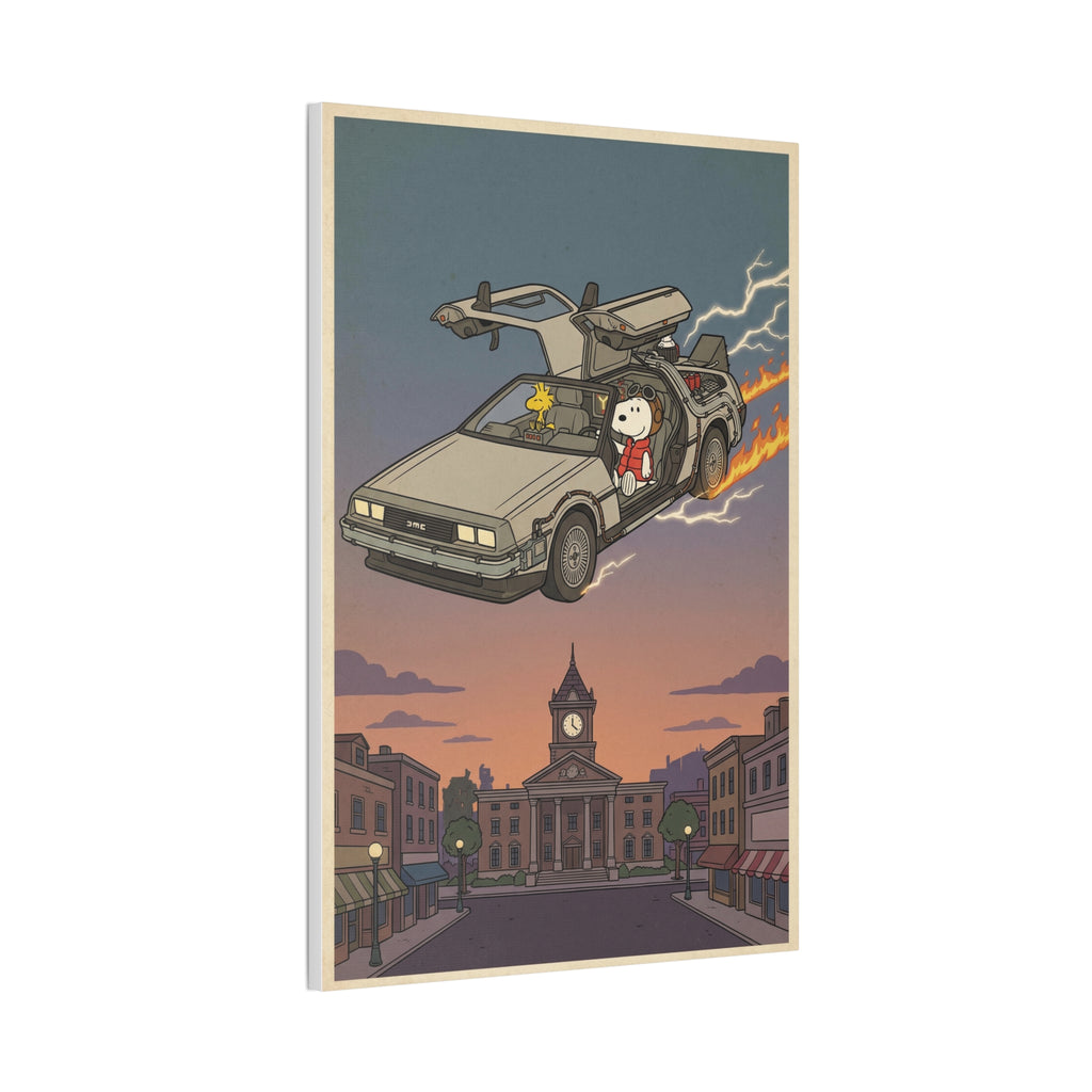 Time Traveling Dog Canvas