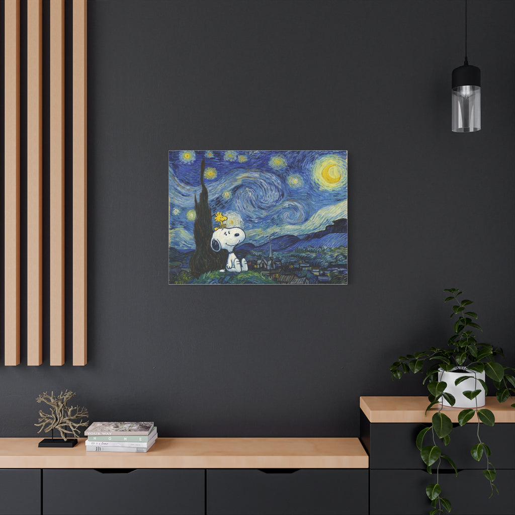 Snoopy Starry Sky Canvas
