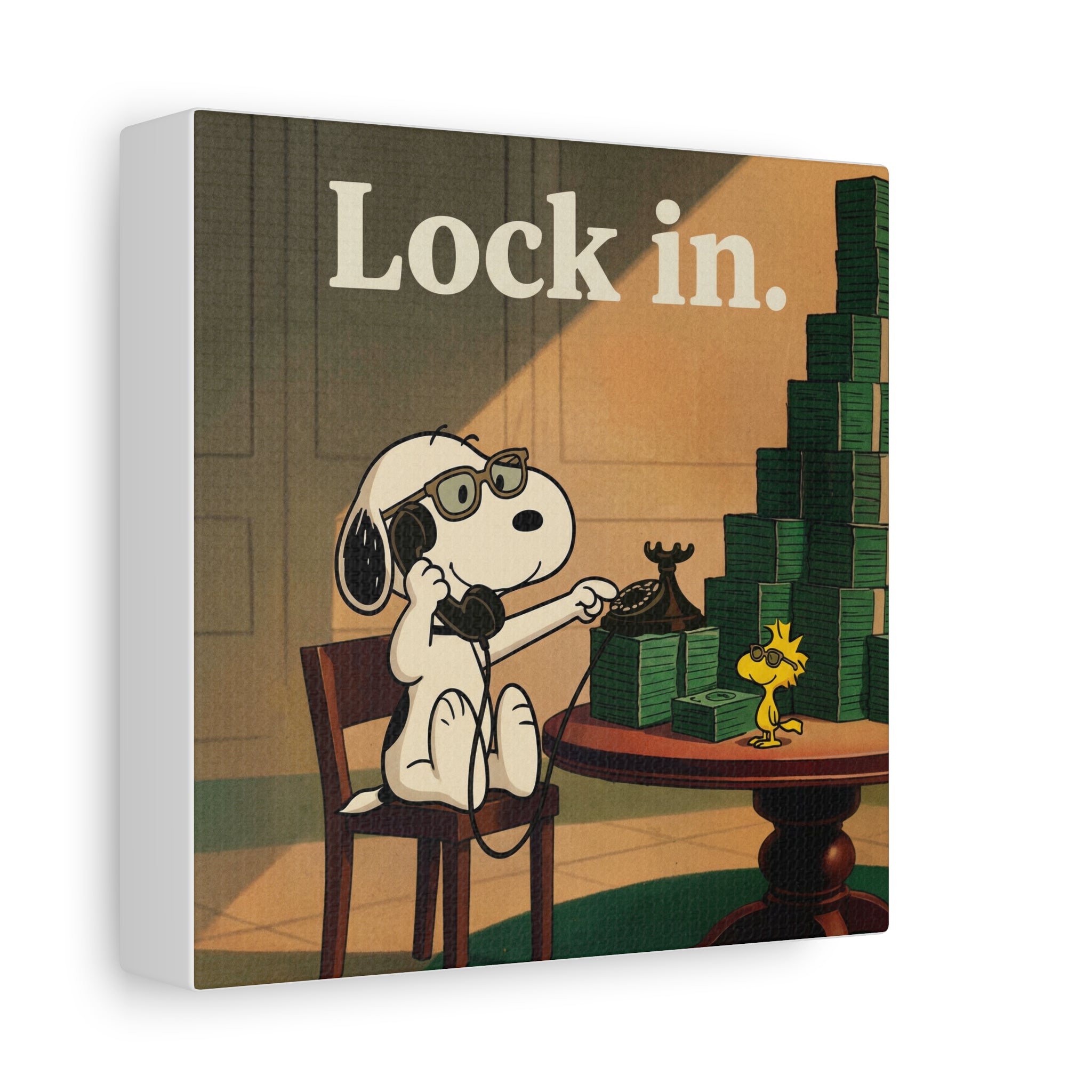 Lock In Snoopy Canvas