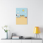 Snoopy Beach Sandcastle Canvas