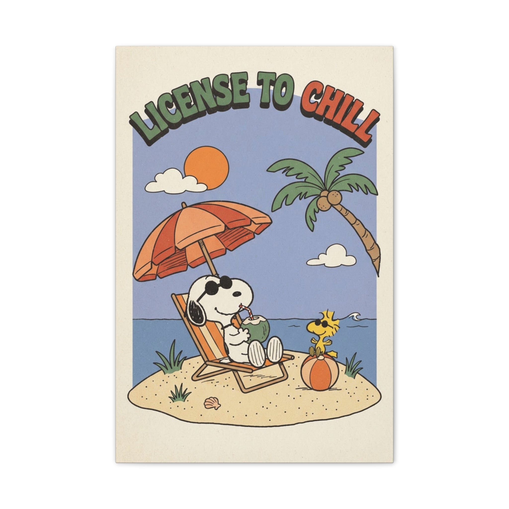 Snoopy License To Chill Canvas