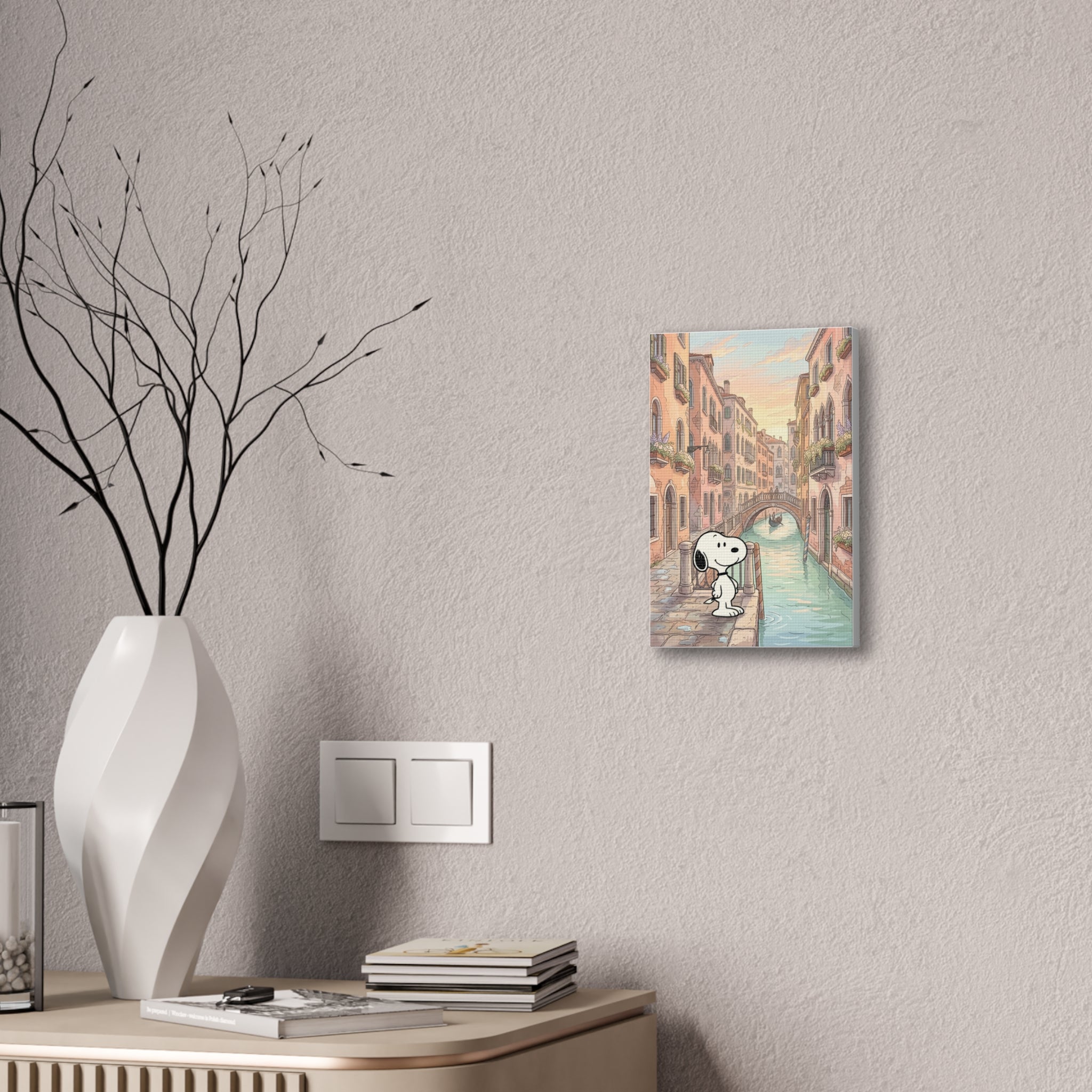 Snoopy in Venice Canvas
